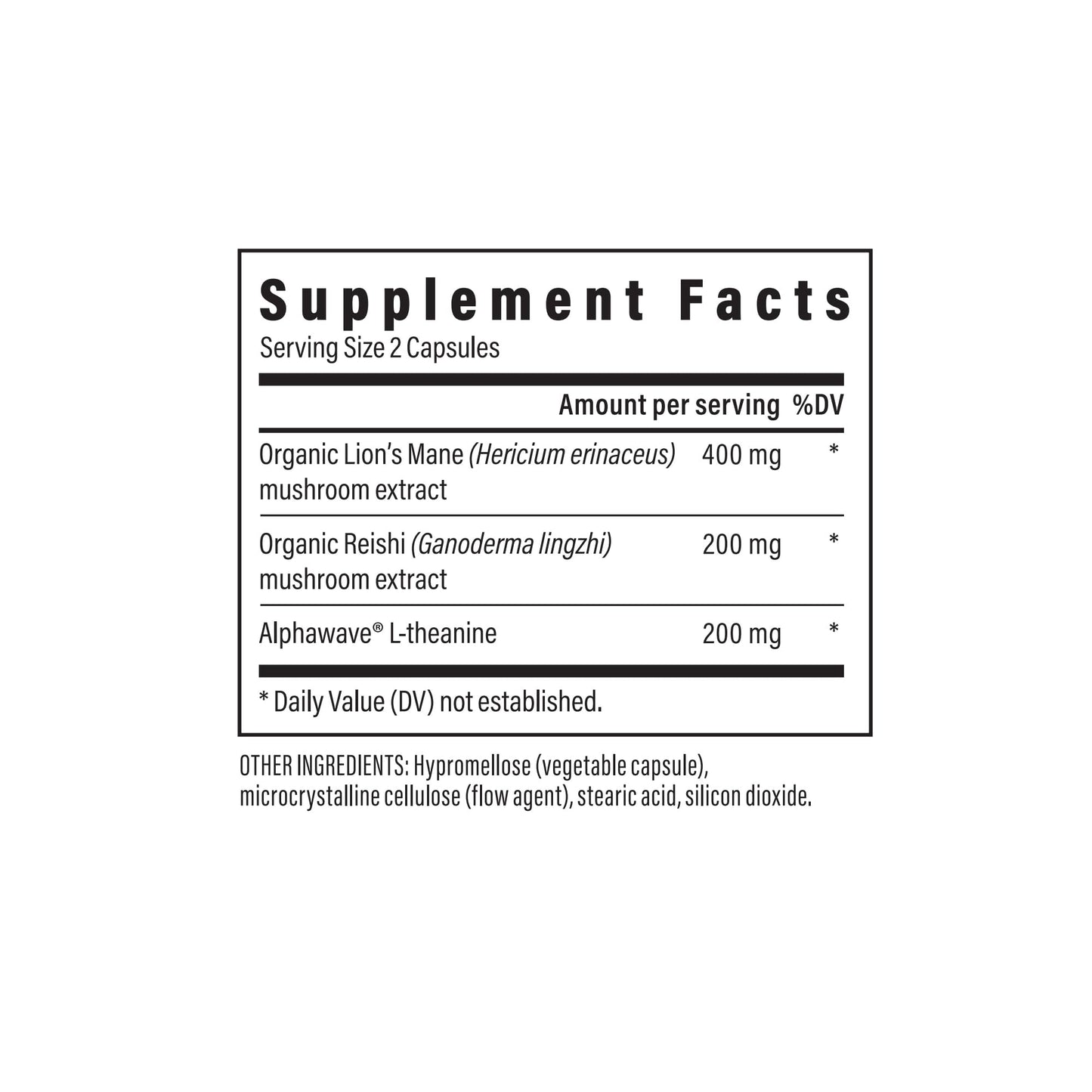 Real Mushrooms Calm Lions Mane Capsules (90 Count) – 400mg Organic Lions Mane Fruiting Body Extracts, 200mg Organic Reishi, 200mg AlphaWave L-Theanine for Calm Clarity & Relaxed Alertness, 90ct - dailyvitalstore
