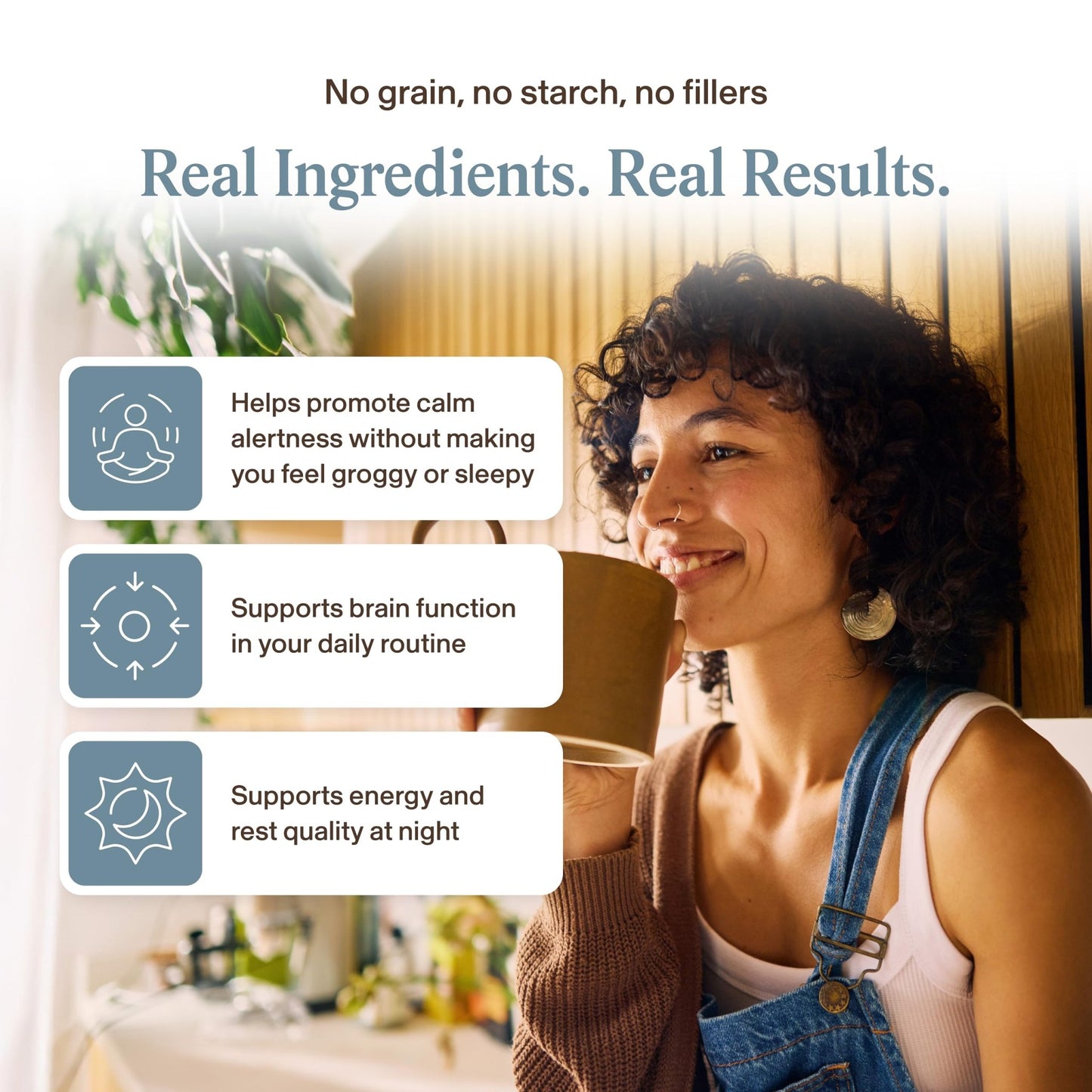 Real Mushrooms Calm Lions Mane Capsules (90 Count) – 400mg Organic Lions Mane Fruiting Body Extracts, 200mg Organic Reishi, 200mg AlphaWave L-Theanine for Calm Clarity & Relaxed Alertness, 90ct - dailyvitalstore