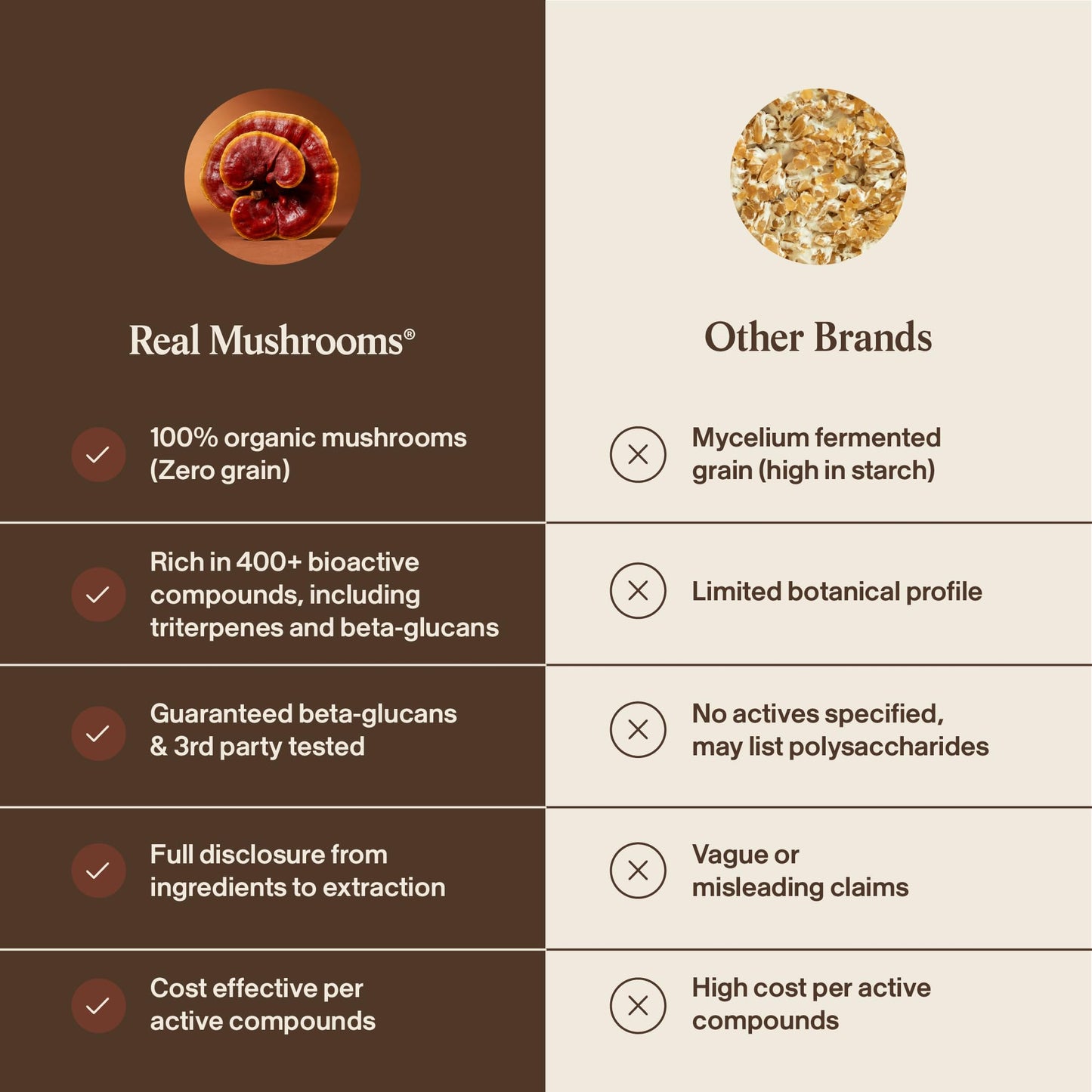 Real Mushrooms Reishi Mushroom Capsules - Handpicked Organic Mushroom Extracts - dailyvitalstore