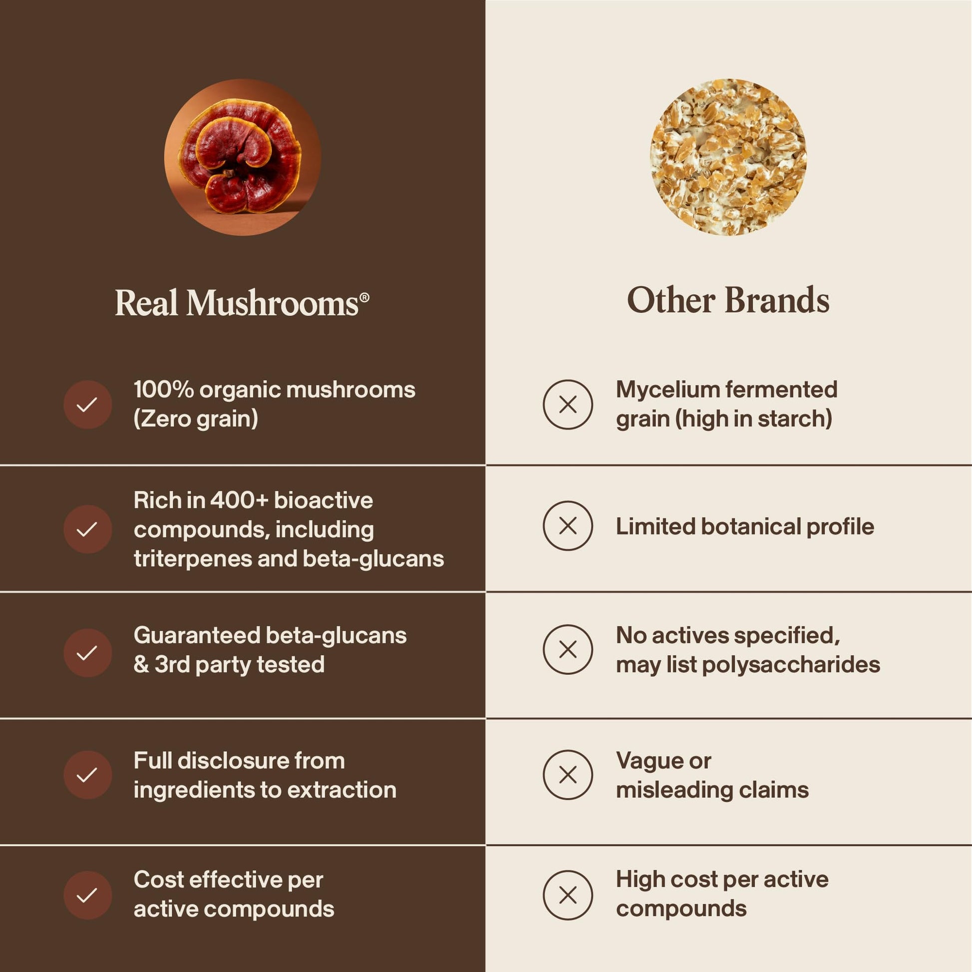 Real Mushrooms Reishi Mushroom Capsules - Handpicked Organic Mushroom Extracts - dailyvitalstore