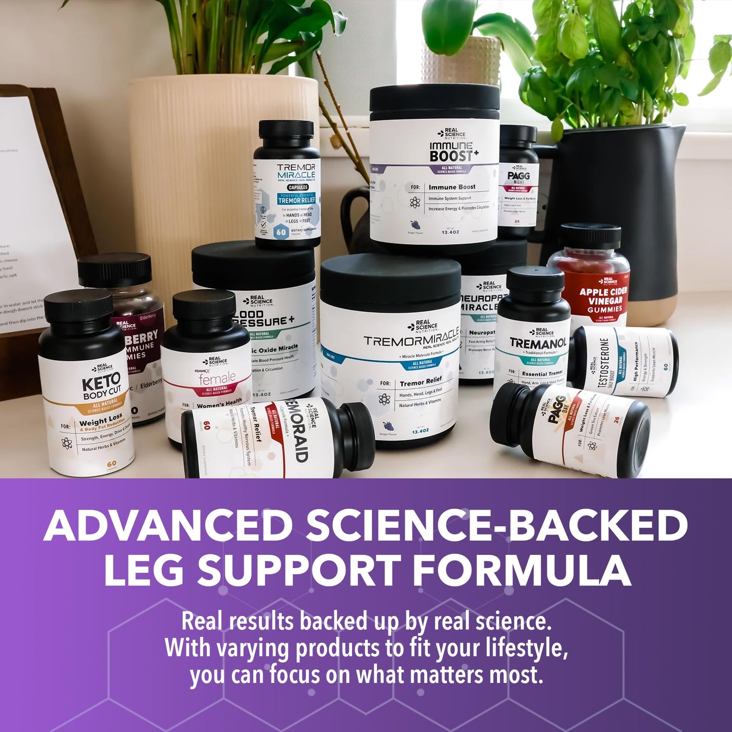Real Science LegEase Miracle – All Natural Restless Legs Syndrome Relief & Leg Cramp Supplement with Vitamins C, D, K, B6, B12 + Nitric Oxide Support – Sleep & Circulation Aid – Made in USA, 60 Caps - dailyvitalstore