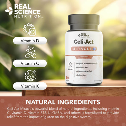Real Science Nutrition Celi-Act Miracle is a Natural Supplement to Support Celiac Discomfort and Digestive Health - dailyvitalstore