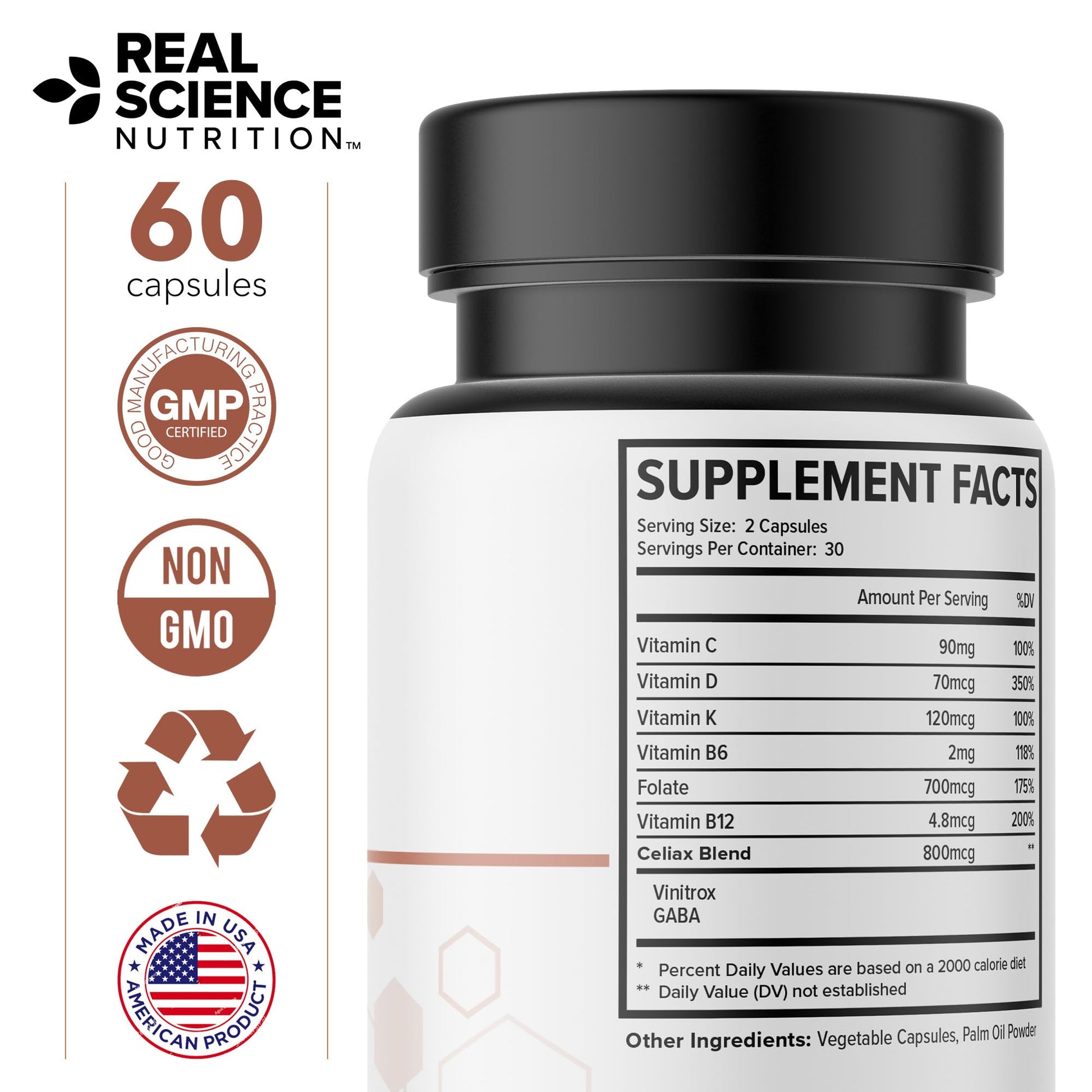 Real Science Nutrition Celi-Act Miracle is a Natural Supplement to Support Celiac Discomfort and Digestive Health - dailyvitalstore