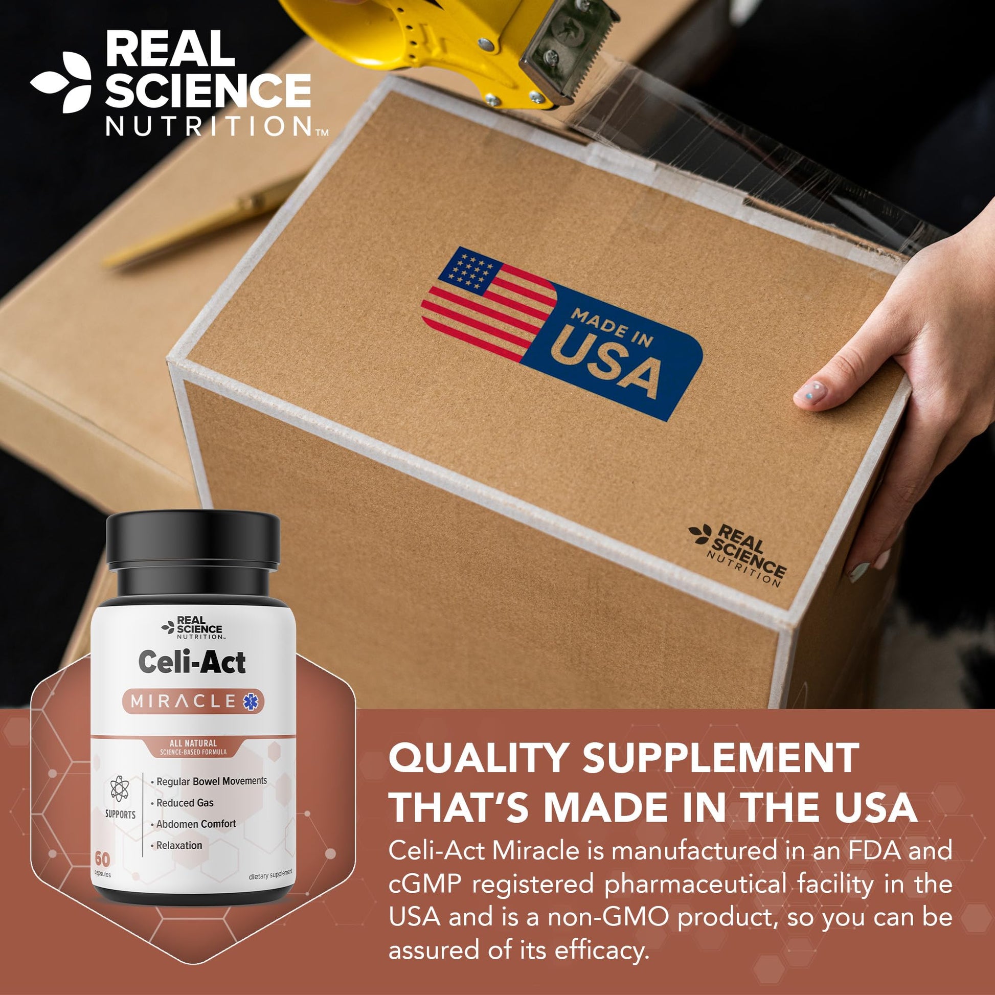 Real Science Nutrition Celi-Act Miracle is a Natural Supplement to Support Celiac Discomfort and Digestive Health - dailyvitalstore