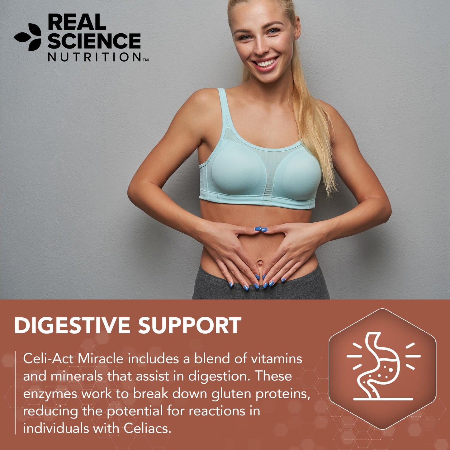 Real Science Nutrition Celi-Act Miracle is a Natural Supplement to Support Celiac Discomfort and Digestive Health - dailyvitalstore