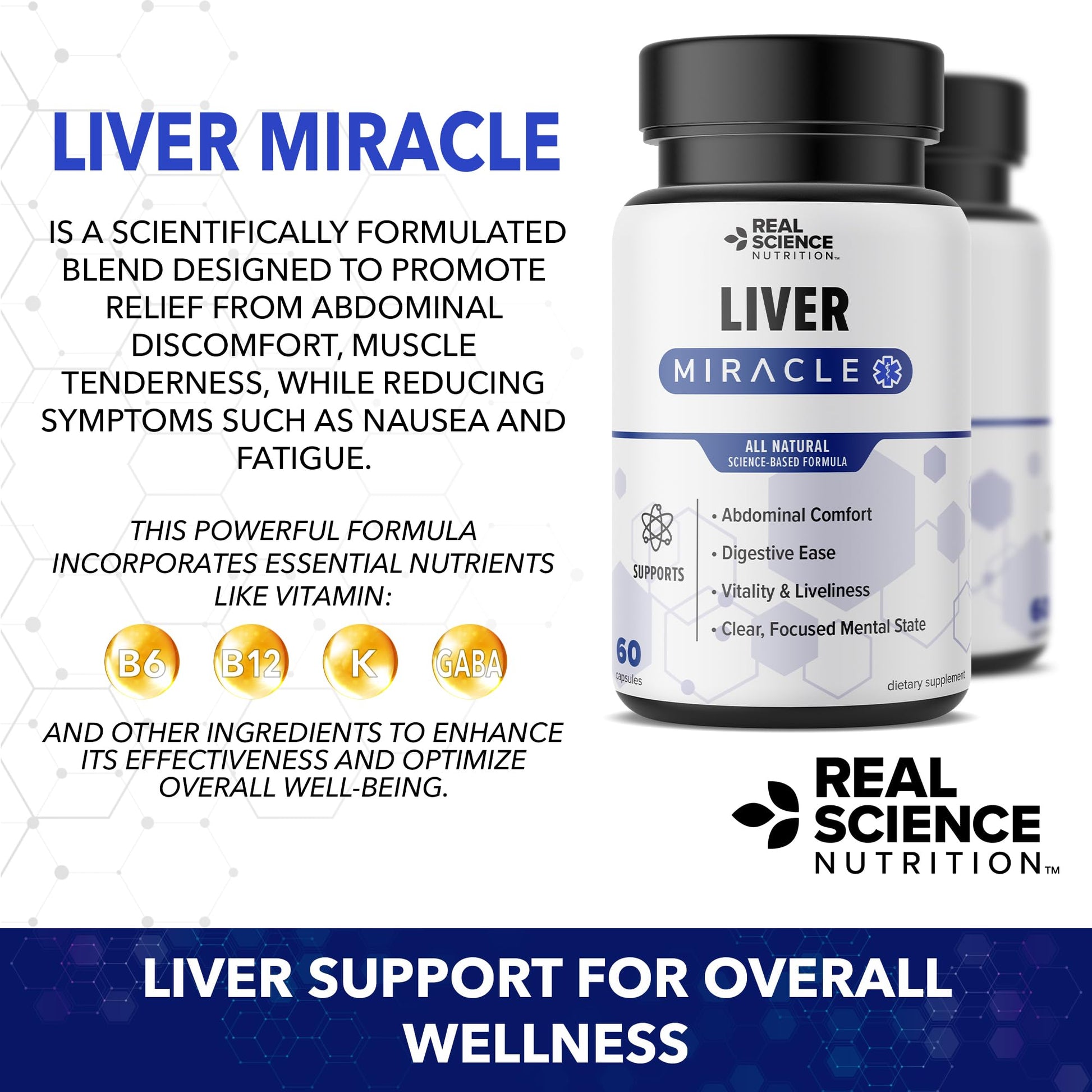 Real Science Nutrition Offers Liver Miracle, Alleviating Symptoms of Abdominal Discomfort, Boosting Energy Levels, Enhancing Mental Clarity, & Overall Vitality - dailyvitalstore