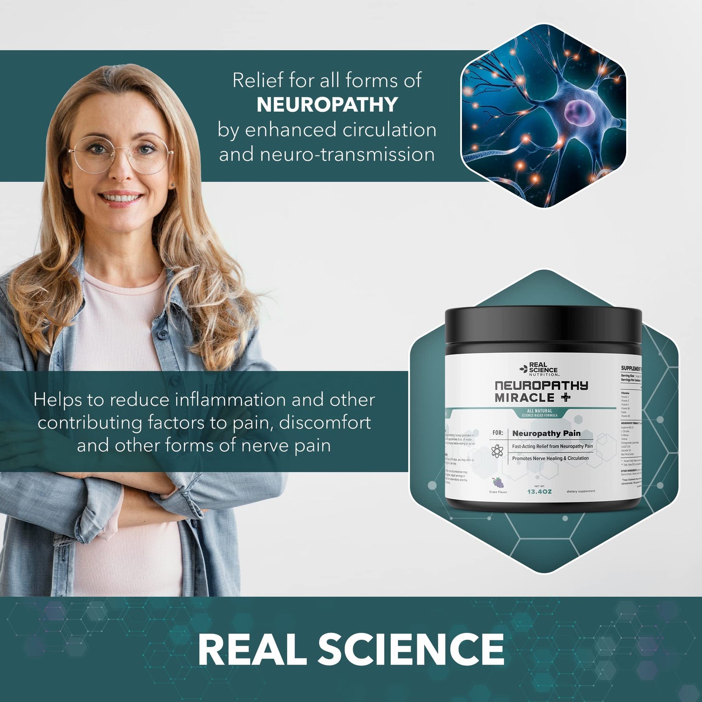 Real Science Nutrition Offers Neuropathy Miracle a Natural Powder Supplement to Improve Circulation and Provide Relief for Neuropathy - dailyvitalstore