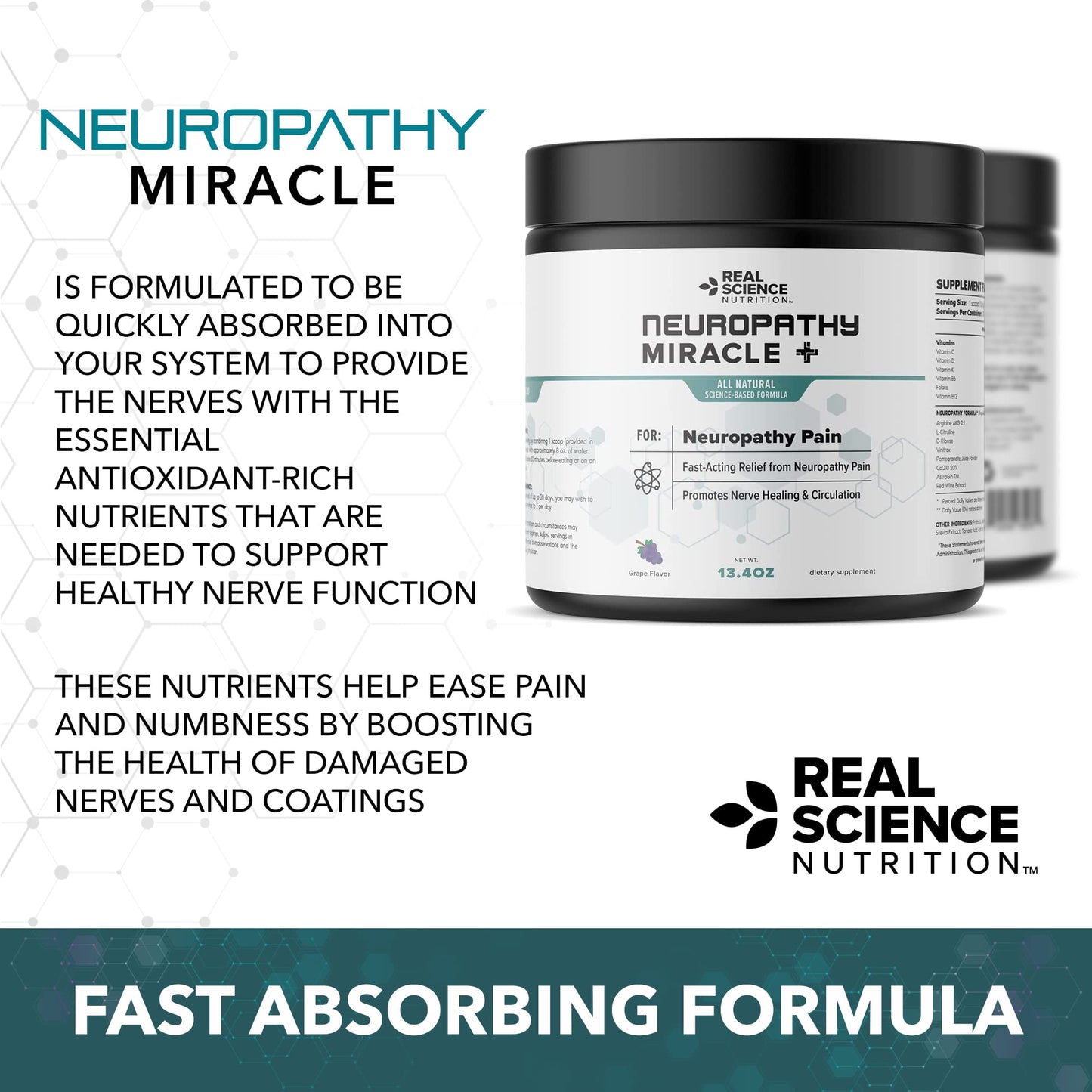 Real Science Nutrition Offers Neuropathy Miracle a Natural Powder Supplement to Improve Circulation and Provide Relief for Neuropathy - dailyvitalstore