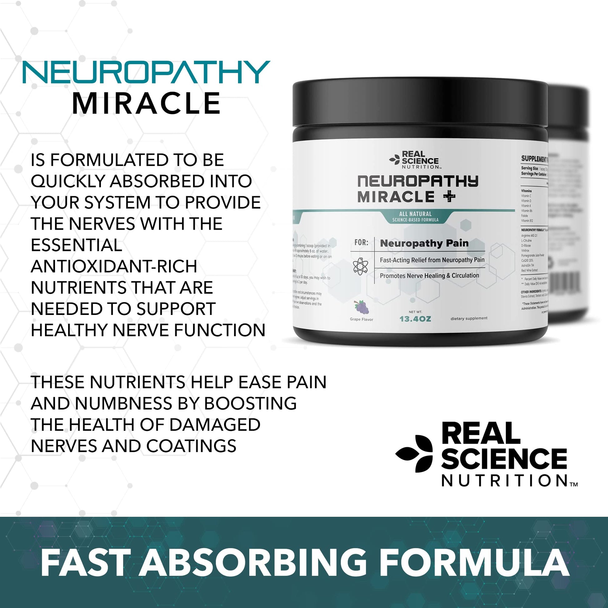 Real Science Nutrition Offers Neuropathy Miracle a Natural Powder Supplement to Improve Circulation and Provide Relief for Neuropathy - dailyvitalstore
