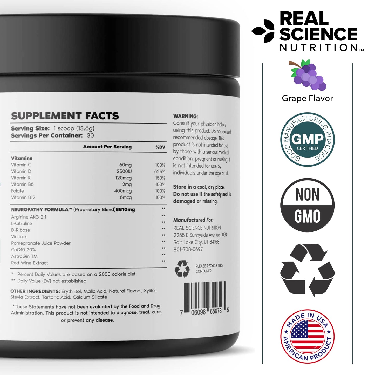 Real Science Nutrition Offers Neuropathy Miracle a Natural Powder Supplement to Improve Circulation and Provide Relief for Neuropathy - dailyvitalstore
