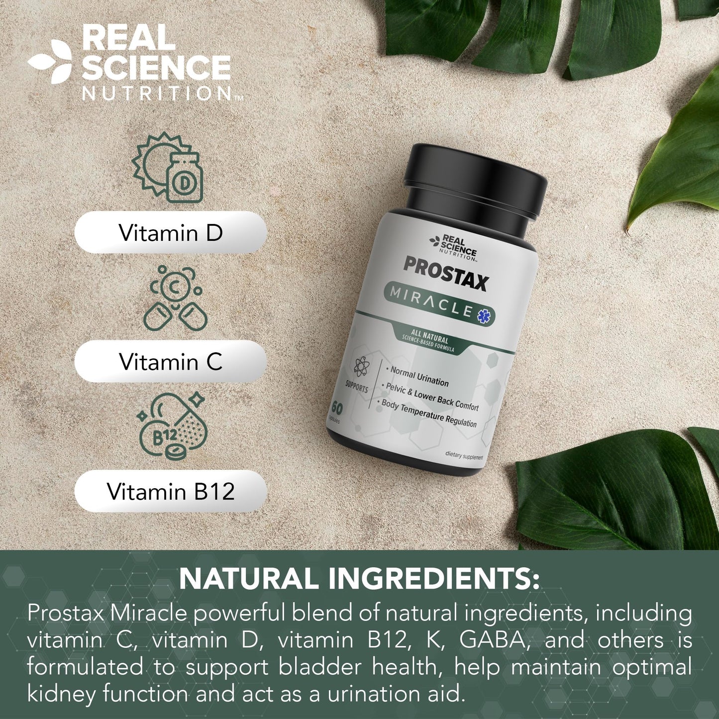 Real Science Nutrition Offers Prostax Miracle: A Natural Supplement for Bladder and Kidney Health, Mens Health Products - dailyvitalstore