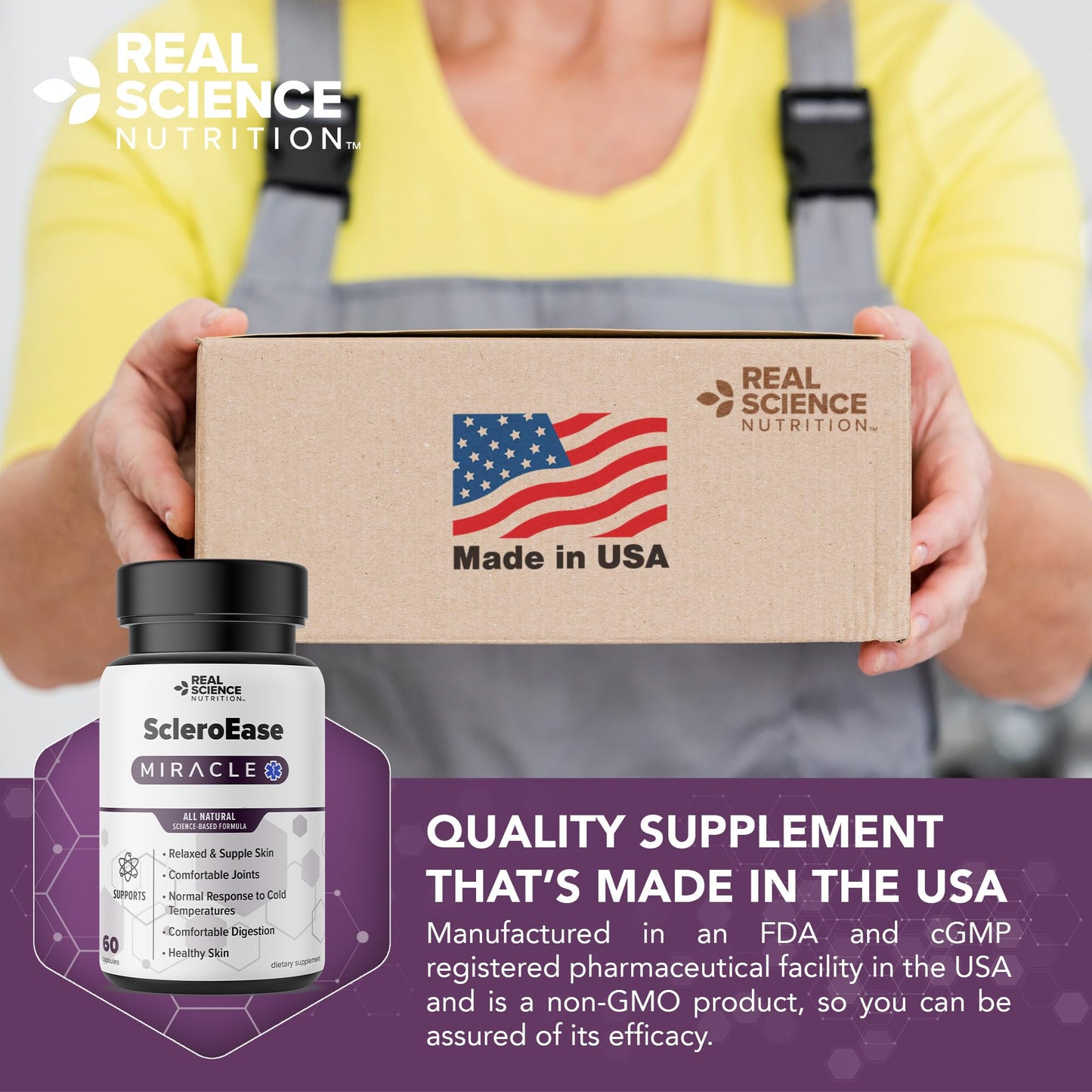 Real Science Nutrition ScleroEase Miracle Offers Relief to sufferers of Scleroderma, Supporting Flexible & Supple Skin, Comfortable Joint Movement, Comfortable Digestion, and Healthy Skin - dailyvitalstore