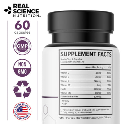 Real Science Nutrition ScleroEase Miracle Offers Relief to sufferers of Scleroderma, Supporting Flexible & Supple Skin, Comfortable Joint Movement, Comfortable Digestion, and Healthy Skin - dailyvitalstore