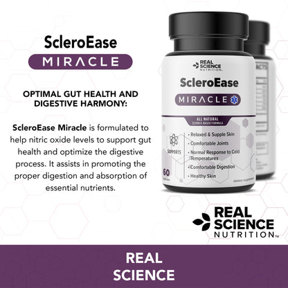 Real Science Nutrition ScleroEase Miracle Offers Relief to sufferers of Scleroderma, Supporting Flexible & Supple Skin, Comfortable Joint Movement, Comfortable Digestion, and Healthy Skin - dailyvitalstore