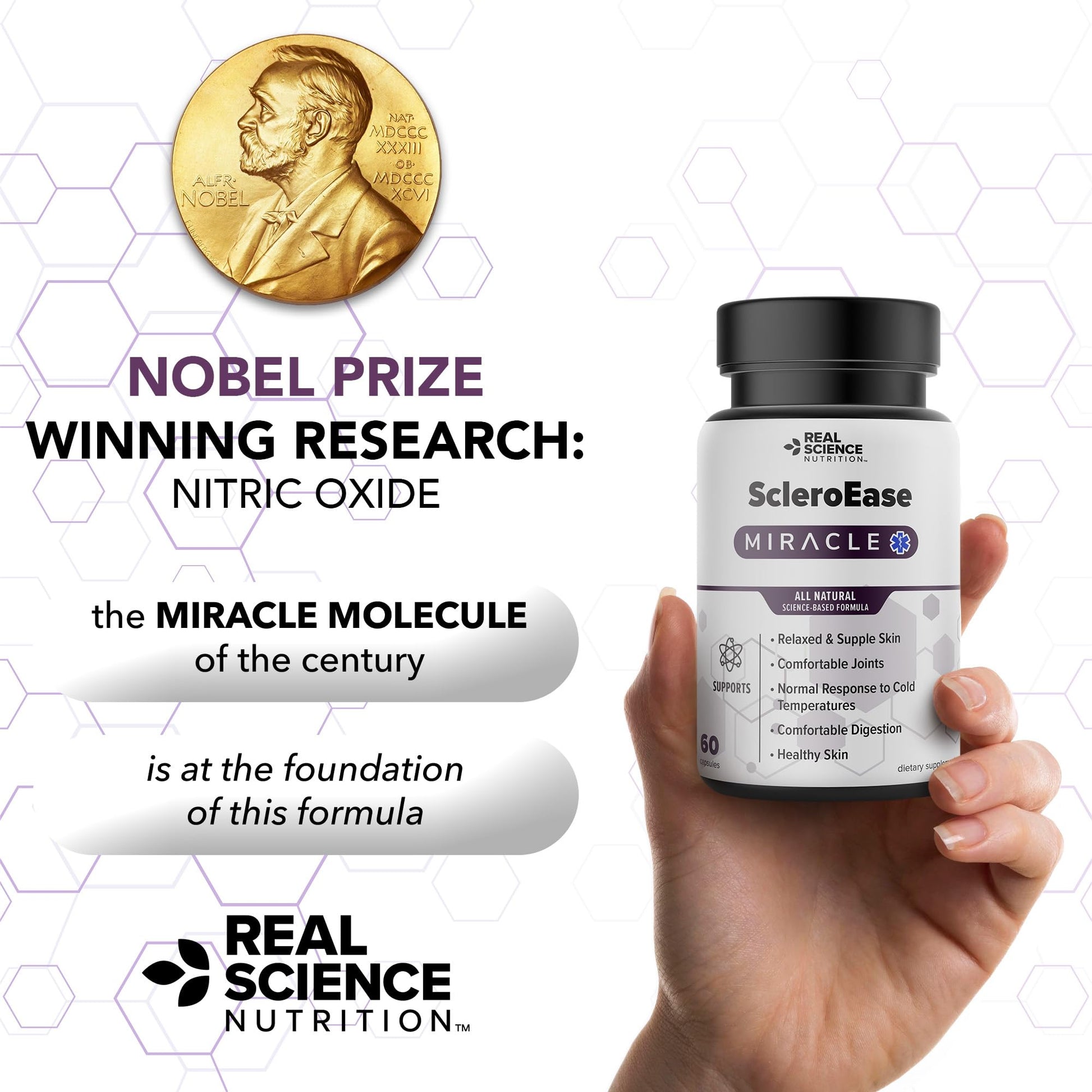Real Science Nutrition ScleroEase Miracle Offers Relief to sufferers of Scleroderma, Supporting Flexible & Supple Skin, Comfortable Joint Movement, Comfortable Digestion, and Healthy Skin - dailyvitalstore