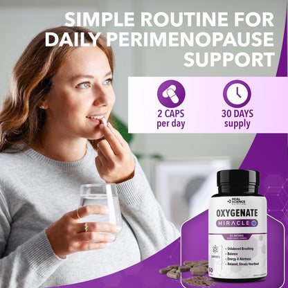 Real Science Perimenopause Supplements for Women for Hormone Balance & Energy Support – Nitric Oxide Formula with Vinitrox, GABA & Essential Vitamins for Hot Flashes, Mood & Energy – 60 Caps - dailyvitalstore