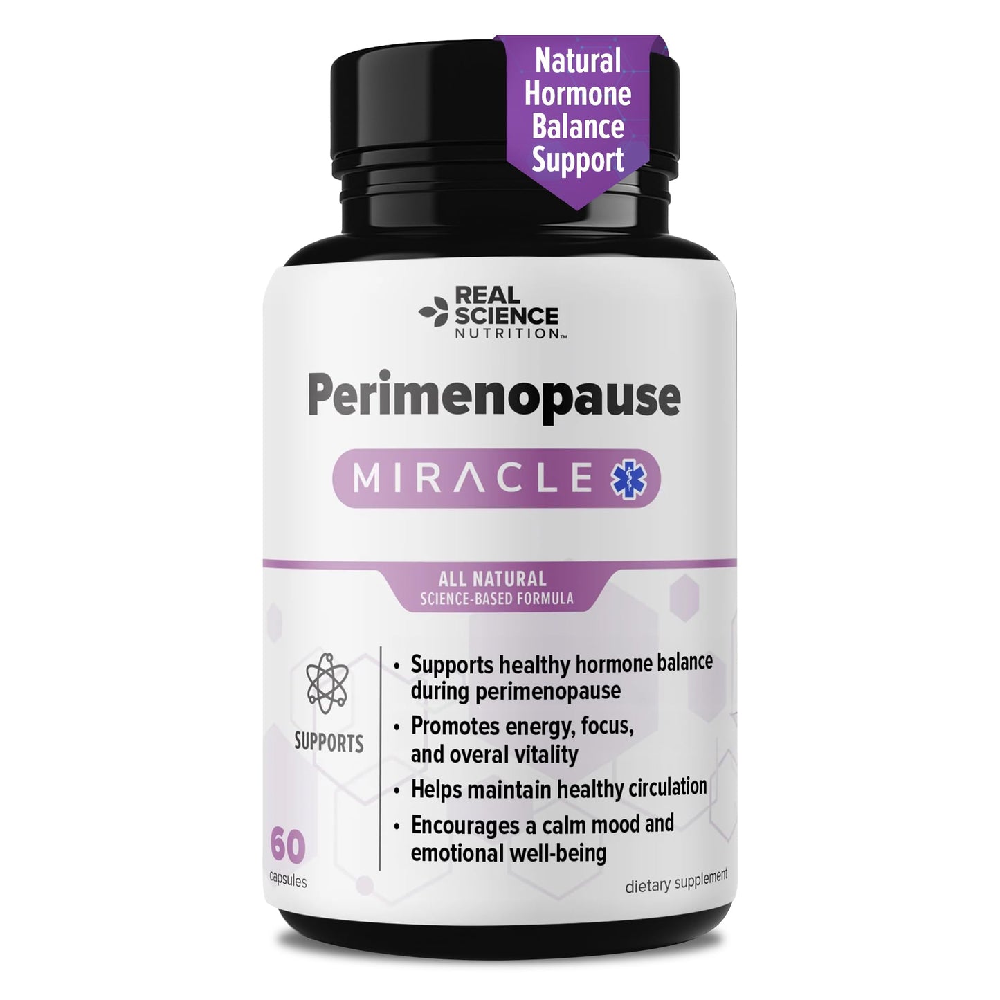 Real Science Perimenopause Supplements for Women for Hormone Balance & Energy Support – Nitric Oxide Formula with Vinitrox, GABA & Essential Vitamins for Hot Flashes, Mood & Energy – 60 Caps - dailyvitalstore
