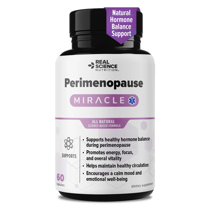Real Science Perimenopause Supplements for Women for Hormone Balance & Energy Support – Nitric Oxide Formula with Vinitrox, GABA & Essential Vitamins for Hot Flashes, Mood & Energy – 60 Caps - dailyvitalstore