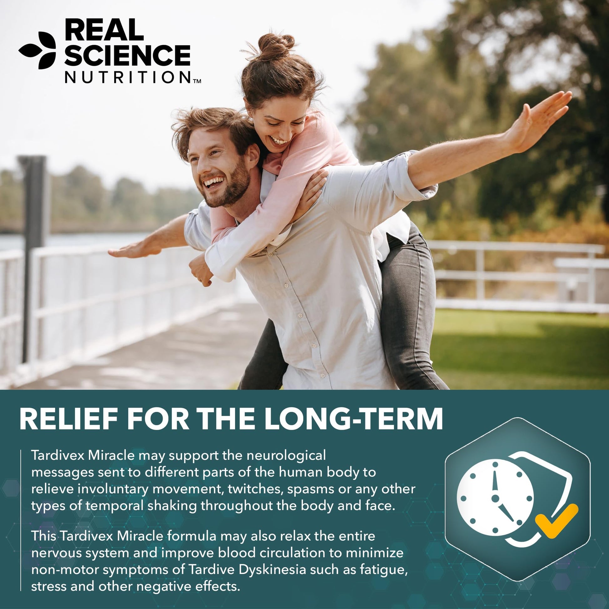 Real Science Tardivex All Natural Nerve Support Supplement for Neurological Balance - Includes Vinitrox, GABA & Essential Vitamins for Controlled Movement & Coordination - Made in USA, 60 Caps - dailyvitalstore