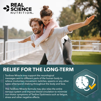 Real Science Tardivex All Natural Nerve Support Supplement for Neurological Balance - Includes Vinitrox, GABA & Essential Vitamins for Controlled Movement & Coordination - Made in USA, 60 Caps - dailyvitalstore
