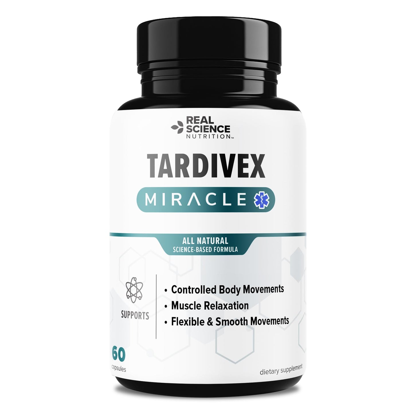Real Science Tardivex All Natural Nerve Support Supplement for Neurological Balance - Includes Vinitrox, GABA & Essential Vitamins for Controlled Movement & Coordination - Made in USA, 60 Caps - dailyvitalstore