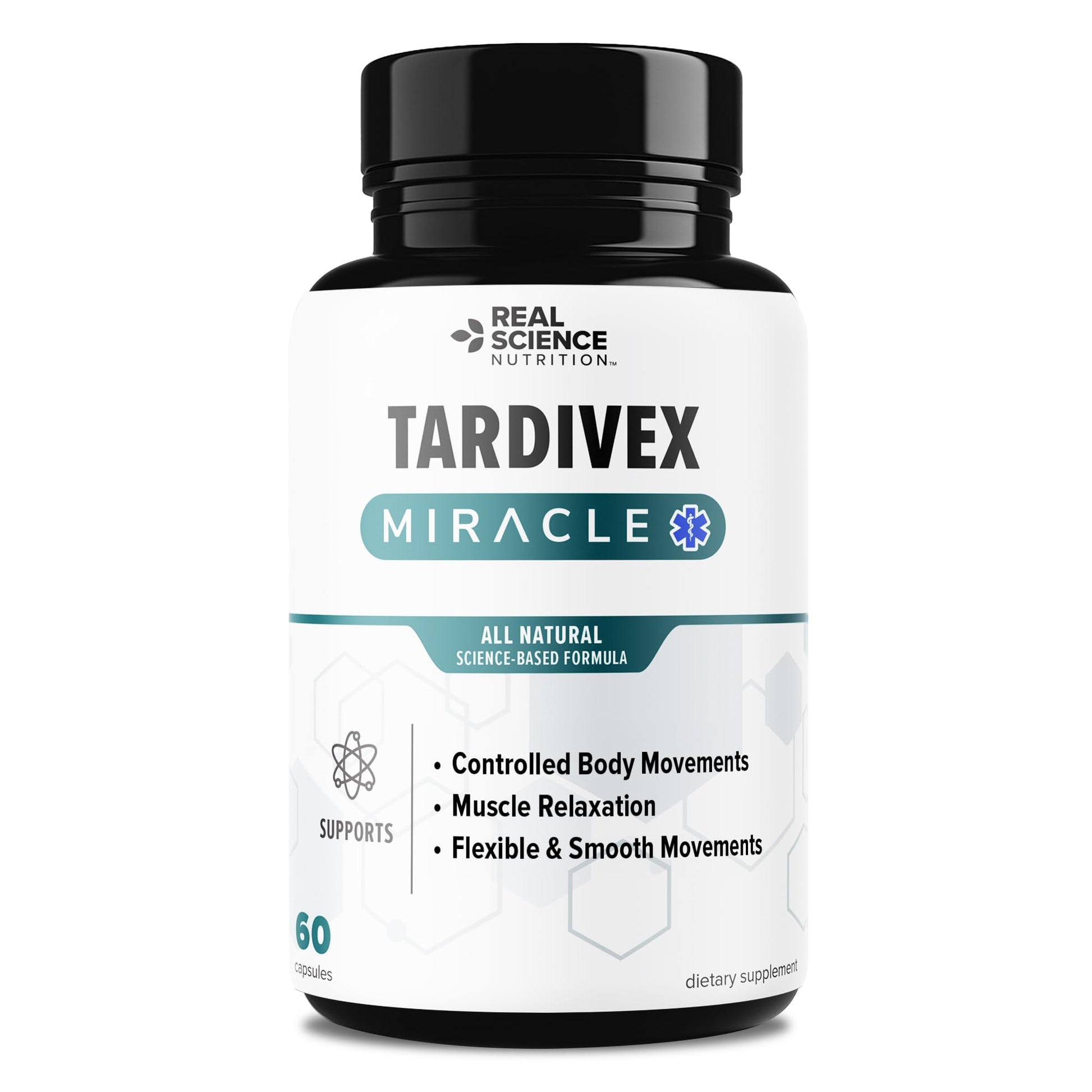 Real Science Tardivex All Natural Nerve Support Supplement for Neurological Balance - Includes Vinitrox, GABA & Essential Vitamins for Controlled Movement & Coordination - Made in USA, 60 Caps - dailyvitalstore