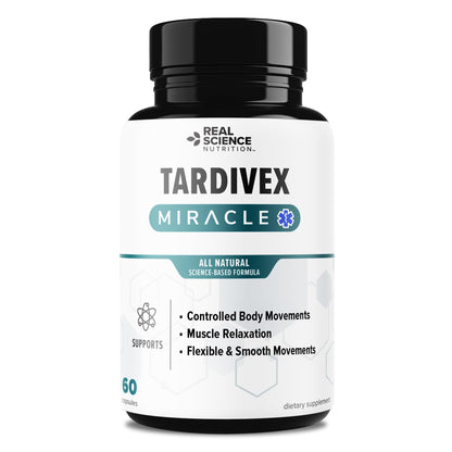 Real Science Tardivex All Natural Nerve Support Supplement for Neurological Balance - Includes Vinitrox, GABA & Essential Vitamins for Controlled Movement & Coordination - Made in USA, 60 Caps - dailyvitalstore
