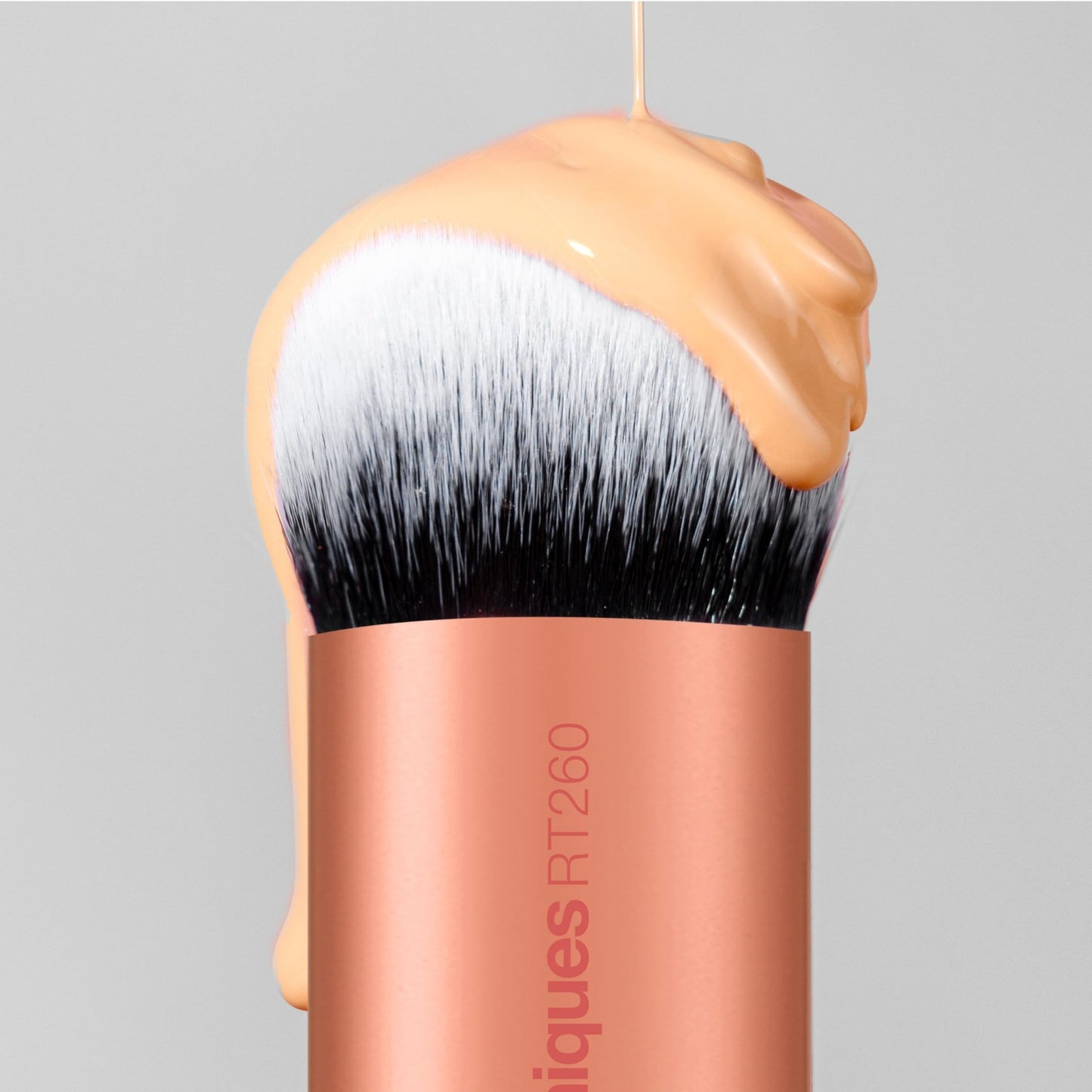 Real Techniques Bubble Blending Makeup Brush, Multipurpose Foundation Brush For Liquid, Cream, & Powder Products, Unique Round Brush Head, Synthetic Bristles, Vegan & Cruelty Free, 1 Count - dailyvitalstore