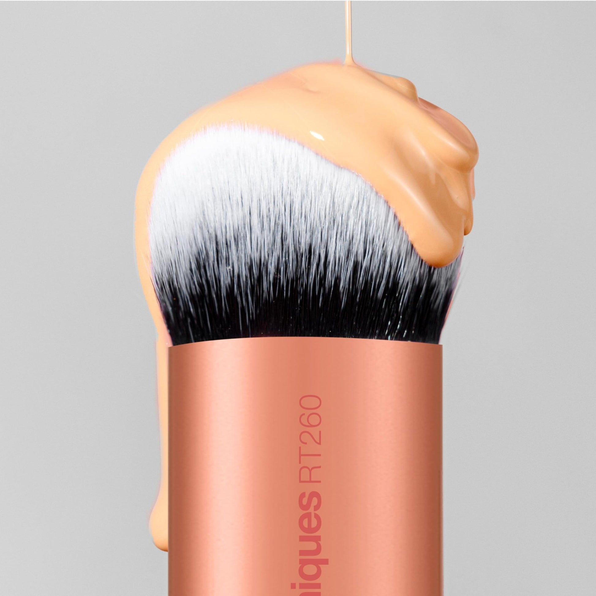 Real Techniques Bubble Blending Makeup Brush, Multipurpose Foundation Brush For Liquid, Cream, & Powder Products, Unique Round Brush Head, Synthetic Bristles, Vegan & Cruelty Free, 1 Count - dailyvitalstore