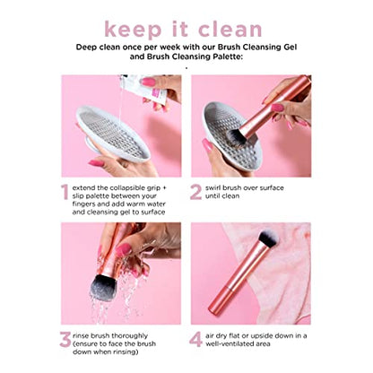 Real Techniques Extra Big Powder Brush, Large Makeup Brush For Powder, Fluffy Head For All-Over Setting, XL Oversized Brush For Quick Application, Cruelty-Free, Synthetic Bristles, 1 Count - dailyvitalstore