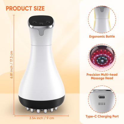 Rechargeable Lymphatic Drainage Massager & Cellulite Massage Tool with 3000mAh,Fascia Blaster for Reduce Stretch Marks for Legs, Arms & Belly,Body Sculpting Machine with Microcurrent for Office Travel - dailyvitalstore