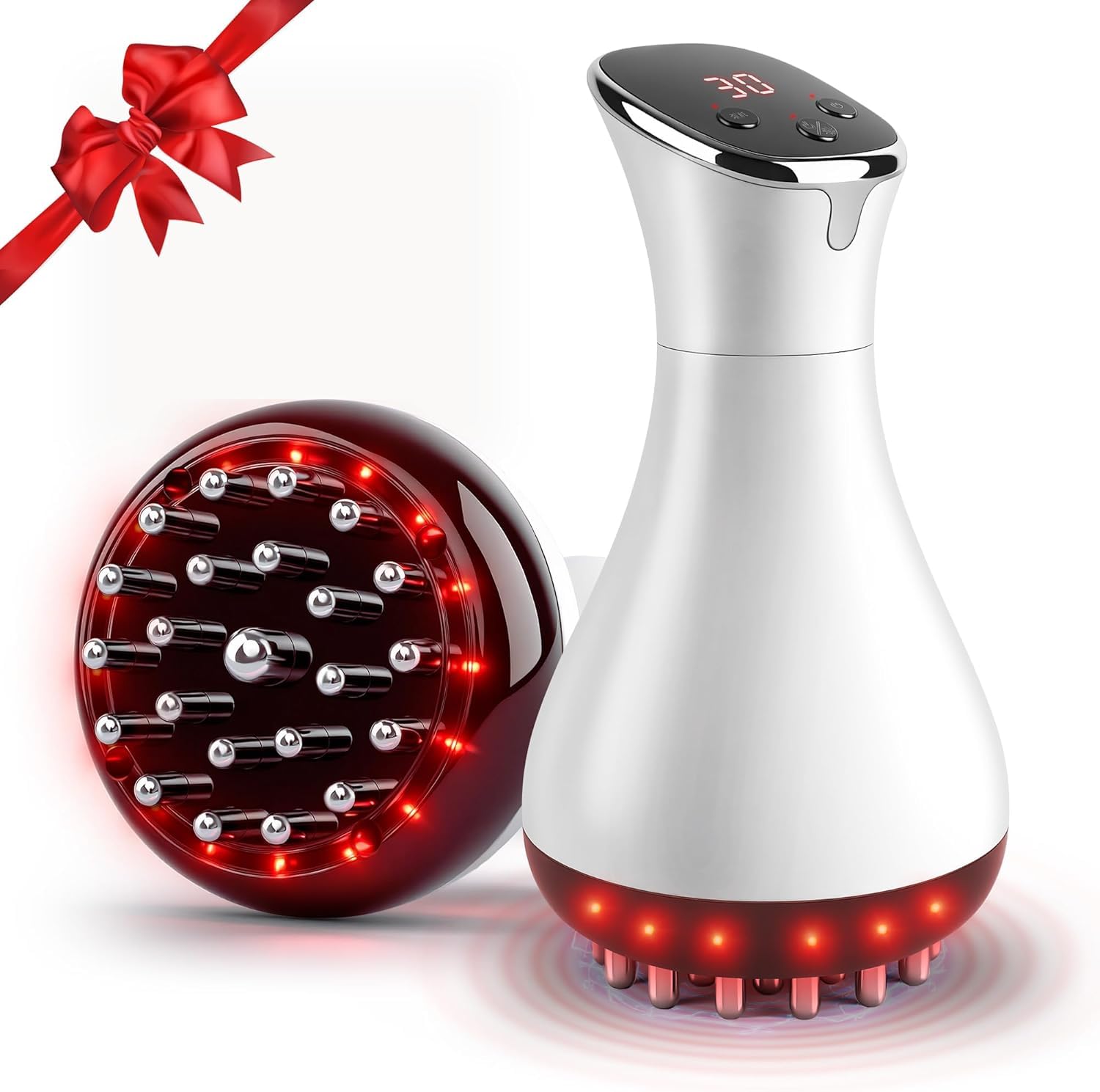 Rechargeable Lymphatic Drainage Massager & Cellulite Massage Tool with 3000mAh,Fascia Blaster for Reduce Stretch Marks for Legs, Arms & Belly,Body Sculpting Machine with Microcurrent for Office Travel - dailyvitalstore