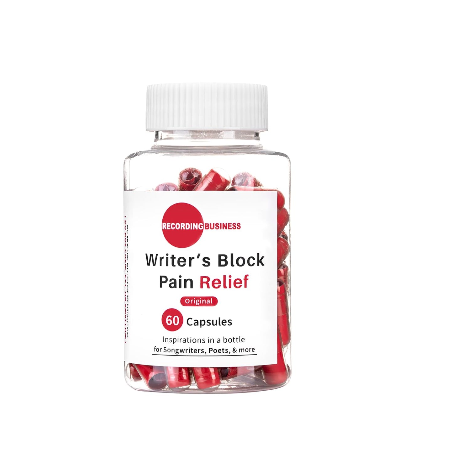 Recording Business Writer's Block Pain Relief (60 Original Songwriting Prompts in Capsules) for Artists/Musicians, Songwriters, & Poets - dailyvitalstore