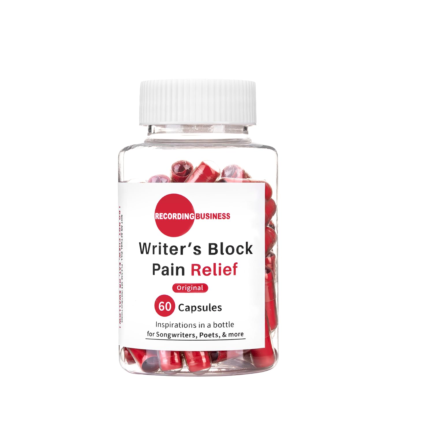 Recording Business Writer's Block Pain Relief (60 Original Songwriting Prompts in Capsules) for Artists/Musicians, Songwriters, & Poets - dailyvitalstore