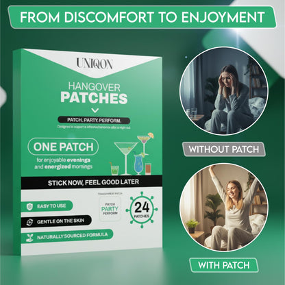 Recovery Patches 24 Pack, 100% Natural Ingredients Party Recovery Patch with Skin-Friendly & Waterproof Design, Strong Adhesive Party Patch for Secure Fit, Enhanced Morning Formula - dailyvitalstore