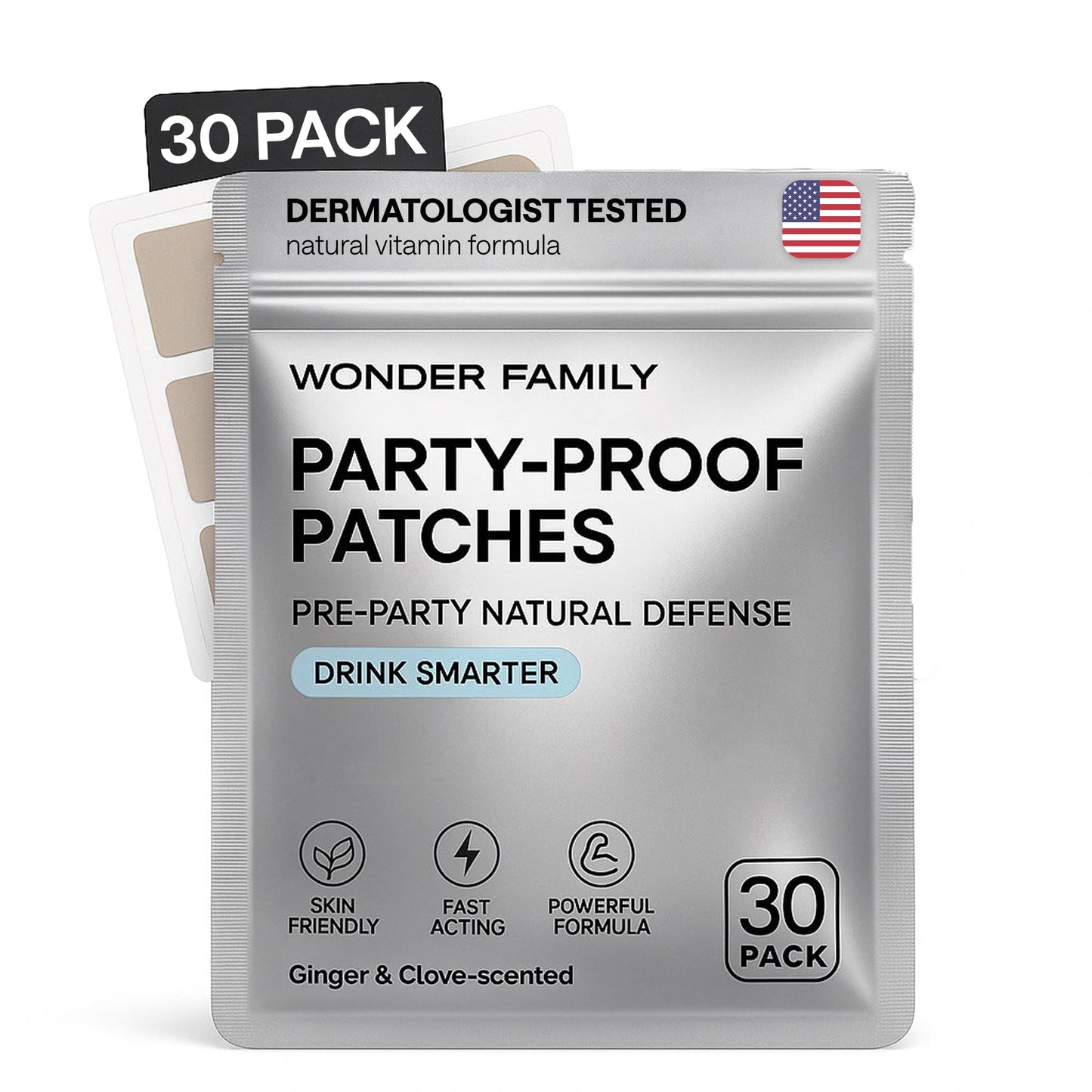 Recovery Patches for Men & Women – Grey Pack Morning Relief After Parties, Drinking & Nights Out – With B-Complex, Vitamins A C D E, Glutathione, Boswellia & Herbal Antioxidants – 30 Patches - dailyvitalstore