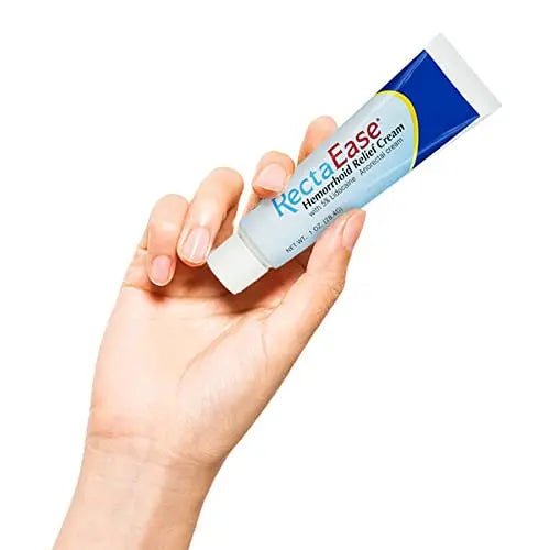 RectaEase 5% Lidocaine Hemorrhoid Topical Relief Cream, Rapid Numbing for Itching & Burning, Extra Strength Anorectal Treatment for Sensitive Areas, Advanced Formula for Fast Soothing Care, 1 oz Tube - dailyvitalstore