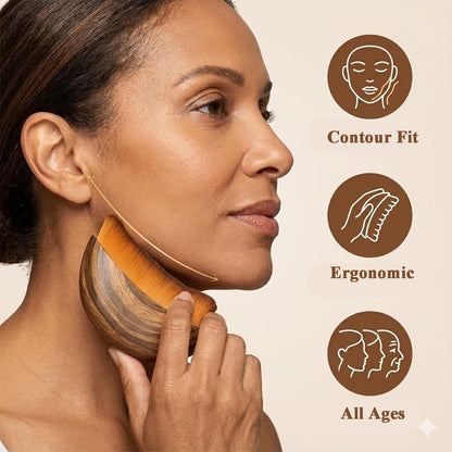 Recuvia Face Brush for Lymphatic Drainage, Gua Sha Brush for Face, Lymphatic Contour Face Brush Eliminate Puffiness, Lifting and Firming, Sculpting, Improves Skin Glow, Fit The Skin Precisely (2pcs) - dailyvitalstore