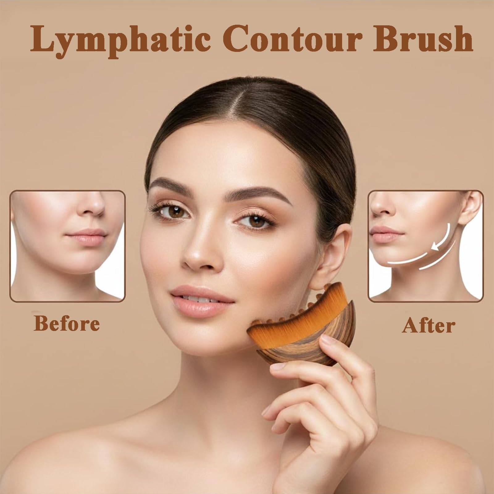 Recuvia Face Brush for Lymphatic Drainage, Gua Sha Brush for Face, Lymphatic Contour Face Brush Eliminate Puffiness, Lifting and Firming, Sculpting, Improves Skin Glow, Fit The Skin Precisely (2pcs) - dailyvitalstore