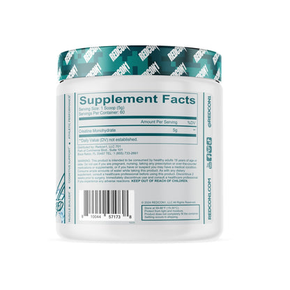 REDCON1 Creatine Monohydrate - Keto Friendly + Vegan Pre & Post Workout Supplement - Creatine Powder to Support Recovery & Athletic Performance (60 Servings) - dailyvitalstore