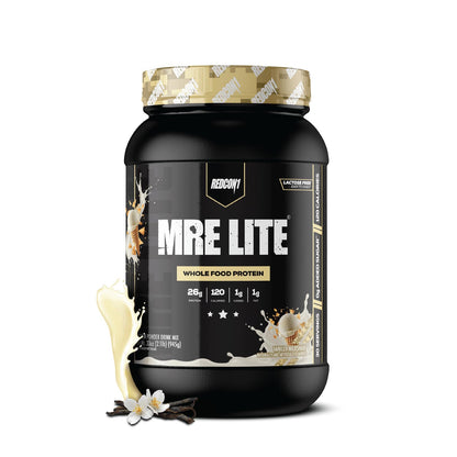 REDCON1 MRE LITE Whole Food Protein Powder, Vanilla Milkshake - Lactose Free & Sugar Free Meal Replacement with Animal Protein Blends - Easy to Digest Formula - Only 1g Carb per Serving (30 Servings) - dailyvitalstore