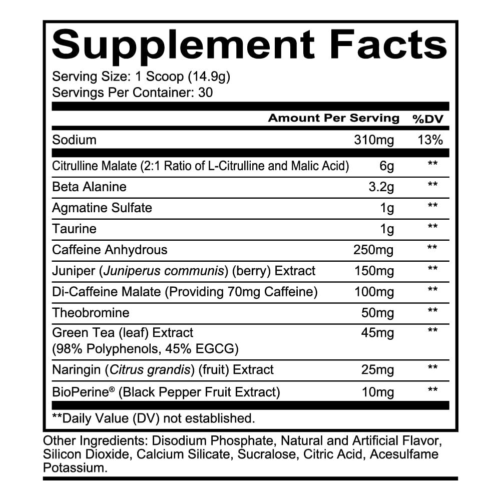 REDCON1 Total War Pre Workout, Watermelon - L Citrulline, Malic Acid, Green Tea Leaf Extract for Pump Boosting Pre Workout for Women & Men - 3.2g Beta Alanine - dailyvitalstore
