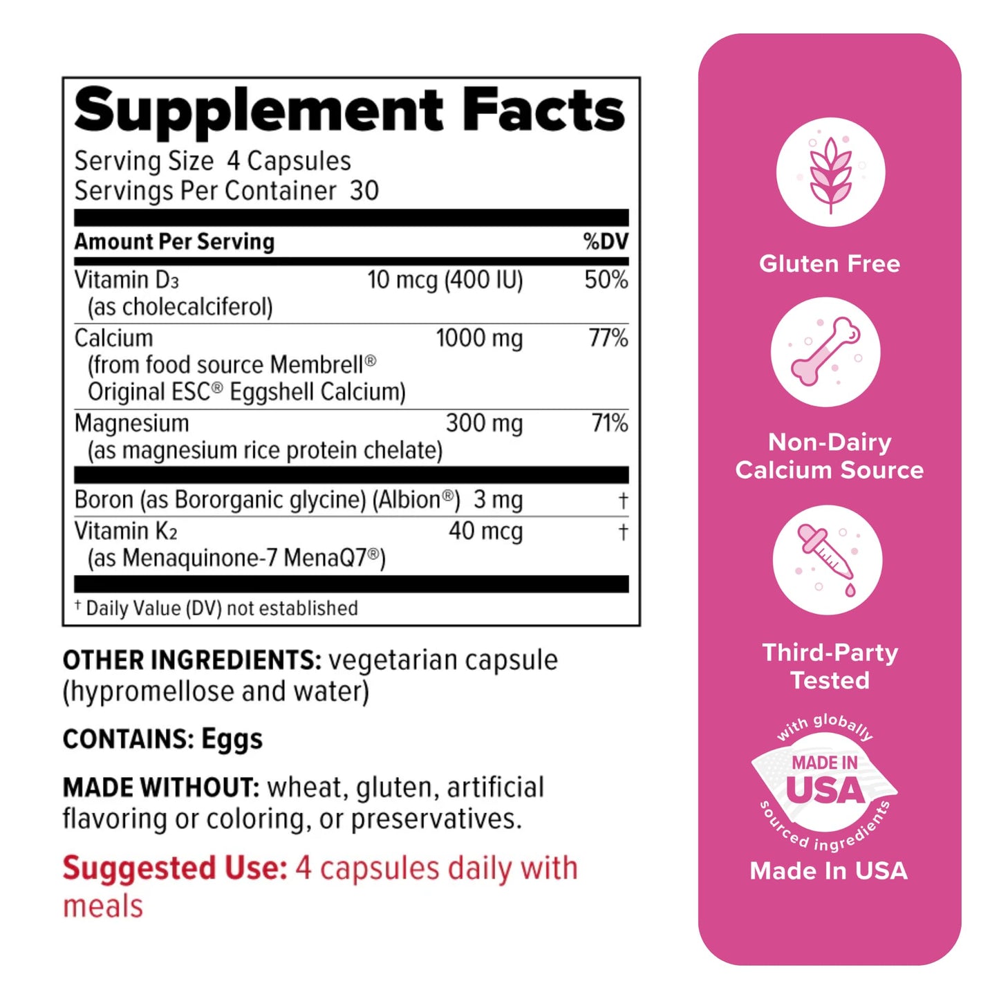 Redd Remedies, Bone Health Advanced, Vitamin D3 and Calcium for Strong Bone Support, 120 Vegetarian Capsules - dailyvitalstore
