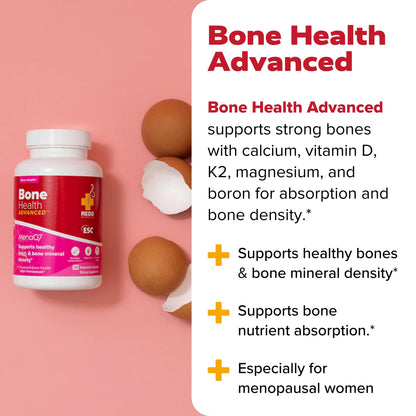 Redd Remedies, Bone Health Advanced, Vitamin D3 and Calcium for Strong Bone Support, 120 Vegetarian Capsules - dailyvitalstore
