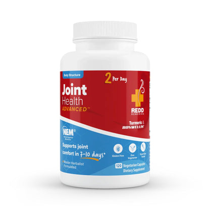 Redd Remedies, Joint Health Advanced, Helps Strengthen Connective Tissue and Cartilage, Fast-Acting Comfort with Boswellia Serrata and Turmeric, 120 Vegetarian Capsules - dailyvitalstore