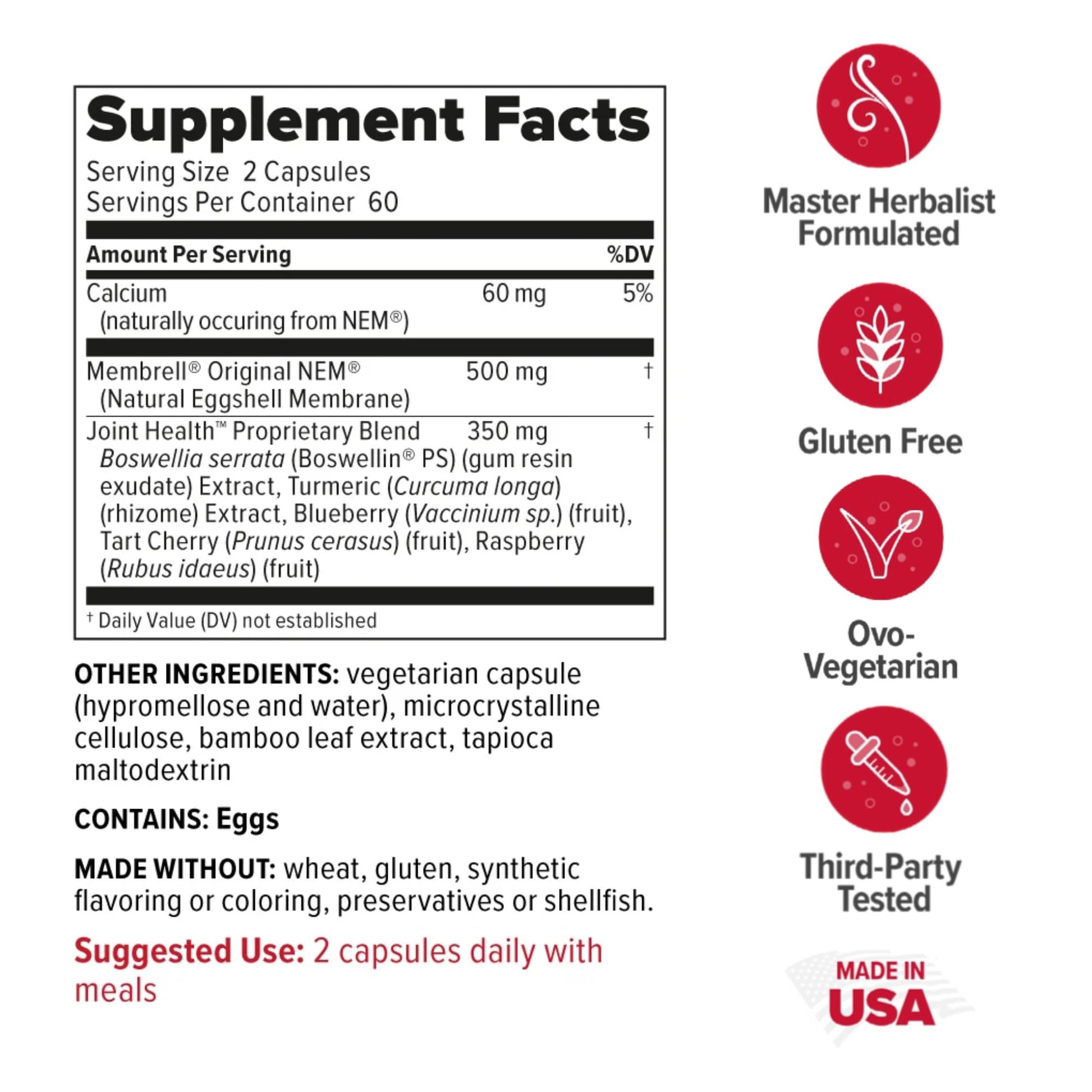 Redd Remedies, Joint Health Advanced, Helps Strengthen Connective Tissue and Cartilage, Fast-Acting Comfort with Boswellia Serrata and Turmeric, 120 Vegetarian Capsules - dailyvitalstore