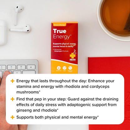 Redd Remedies, True Energy, Supports Energy Production and Stamina, 50 Vegan Capsules - dailyvitalstore