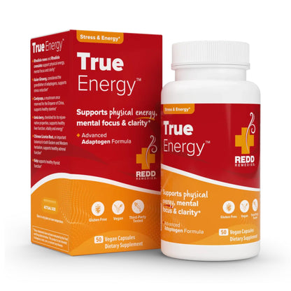 Redd Remedies, True Energy, Supports Energy Production and Stamina, 50 Vegan Capsules - dailyvitalstore