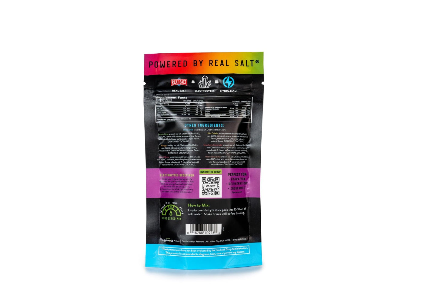 REDMOND Re-Lyte Hydration Electrolyte Powder Drink Mix Variety (7 Stick Packs) - dailyvitalstore