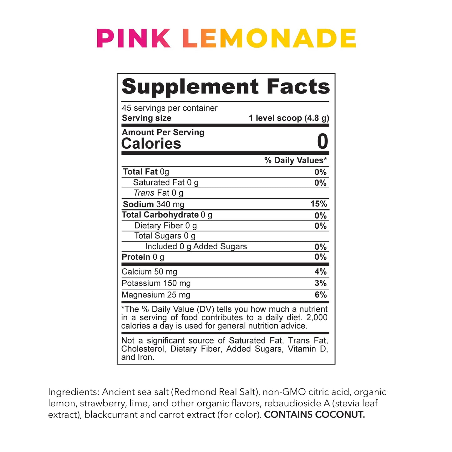 REDMOND Re-Lyte Kids Hydration Electrolyte Mix Powder, Pink Lemonade 7.62 oz - dailyvitalstore